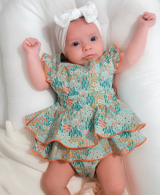 Peto Bebé Flores Baby Mandarina - Pangasa Baby