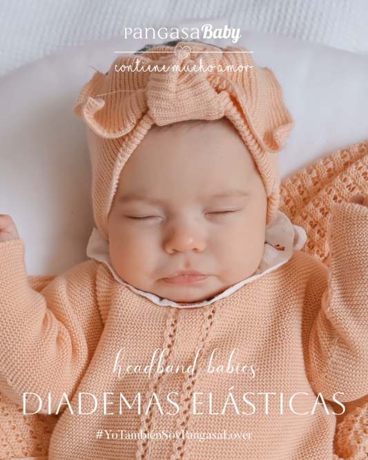 Diadema Elástica Melocotón (Peach) - Pangasa Baby