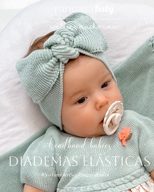 Diadema Elástica Verde Mint - Pangasa Baby