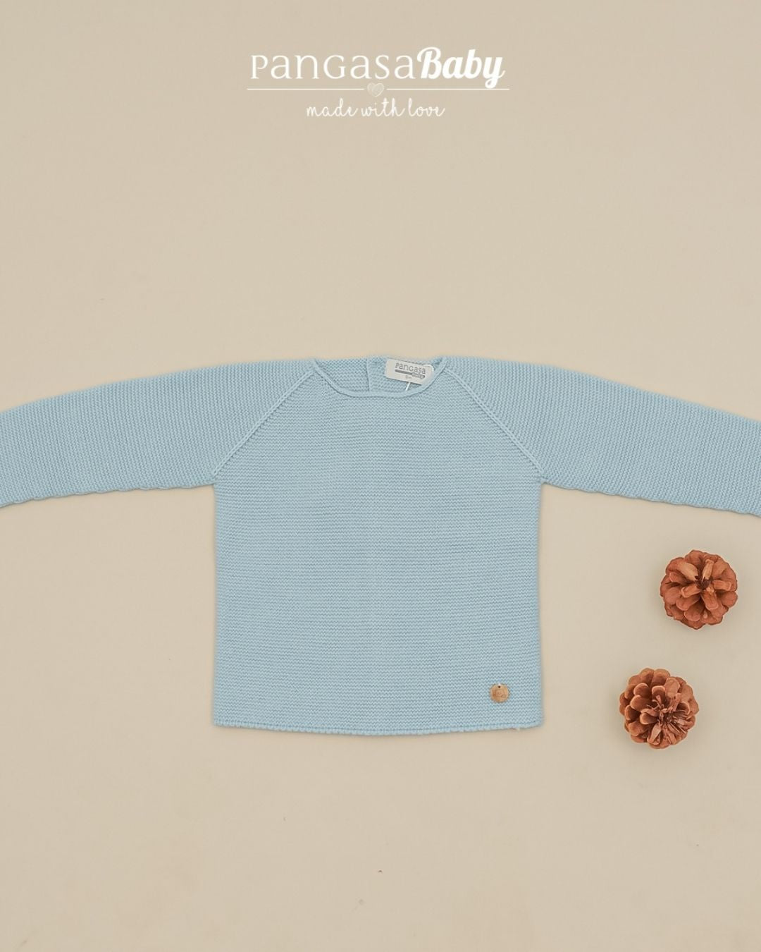 Jersey Link Basic Celeste Empolvado - Pangasa Baby