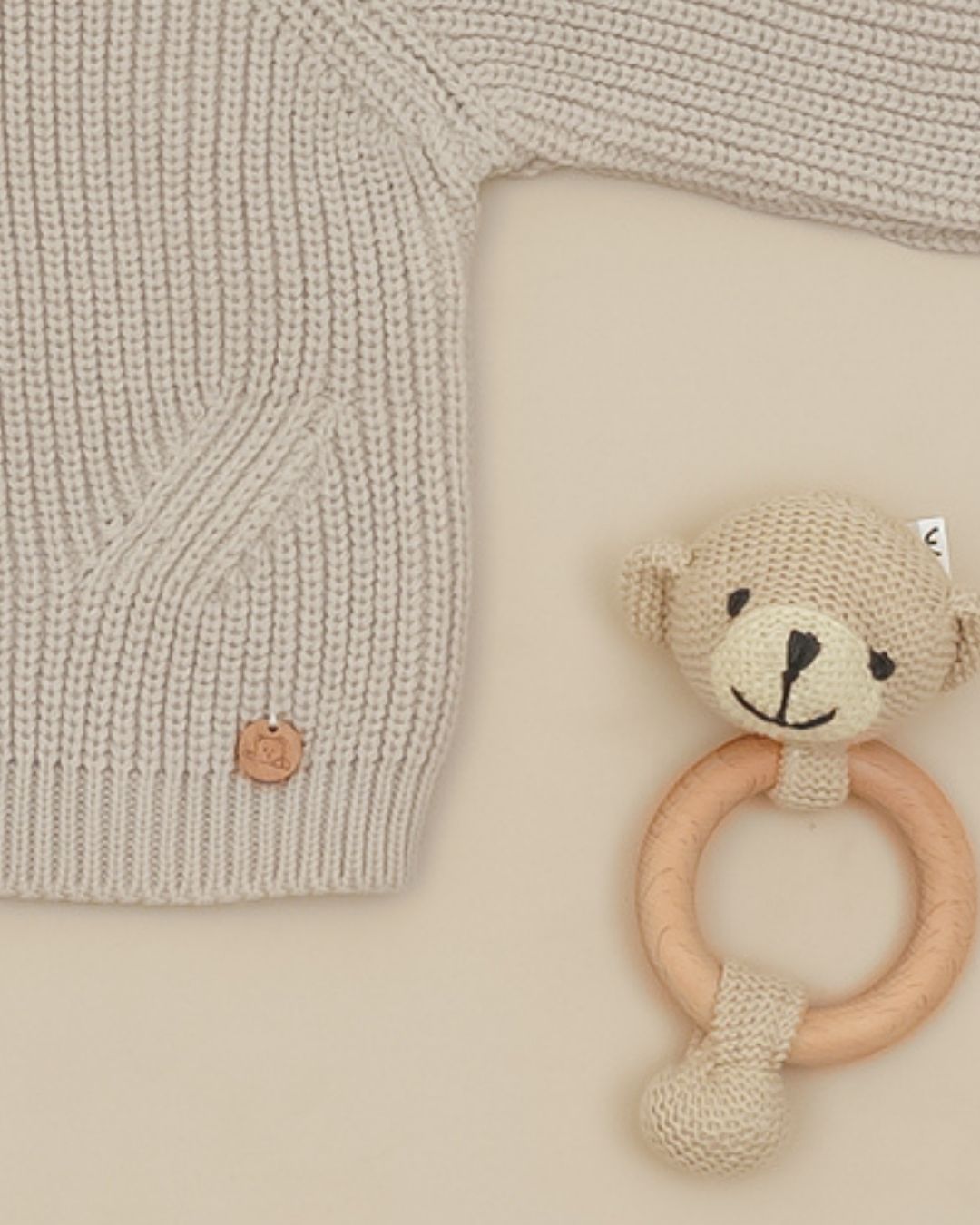 Jersey Punto Perlado Camel 🧶 Pearl Knit - Pangasa Baby