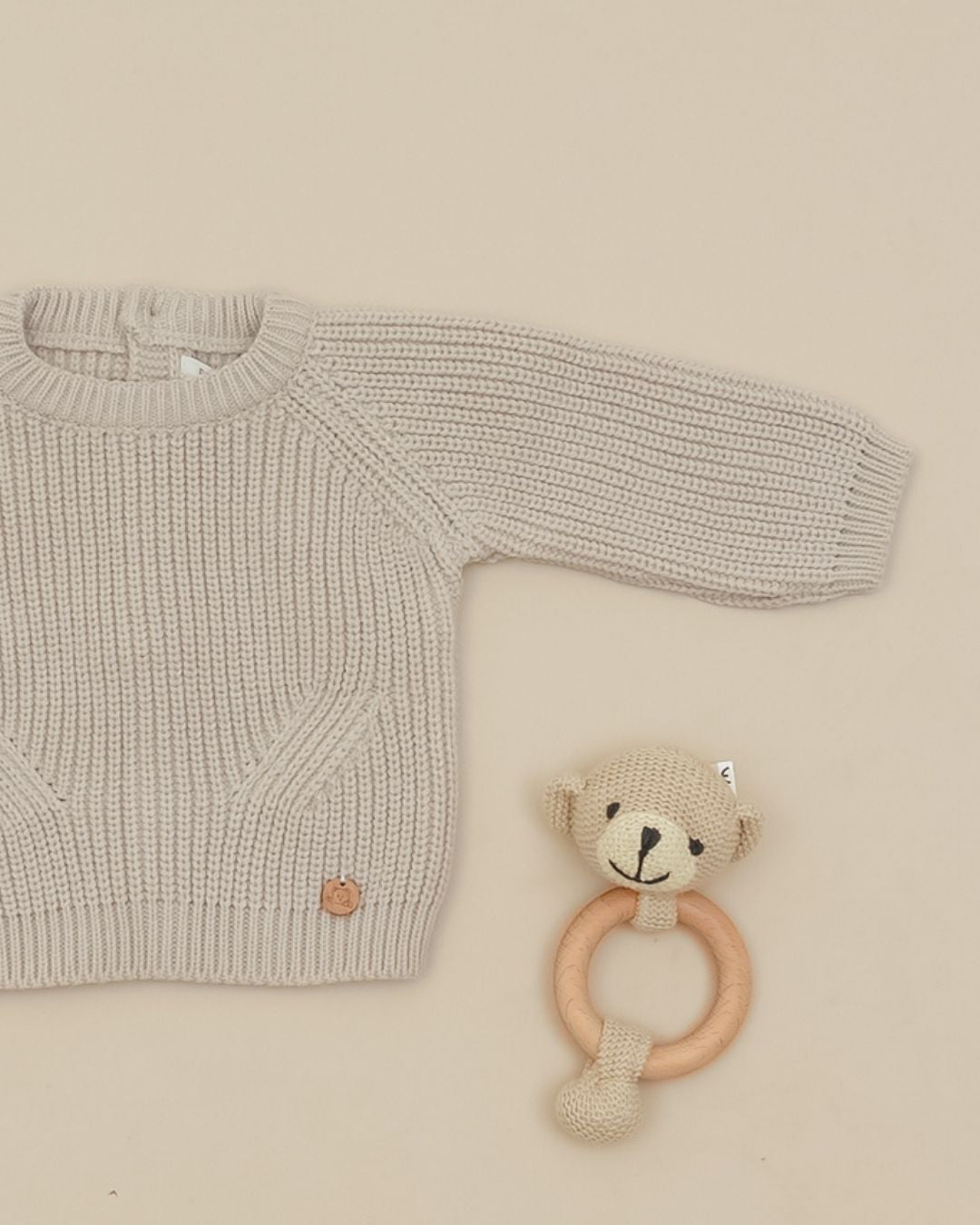 Jersey Punto Perlado Camel 🧶 Pearl Knit - Pangasa Baby