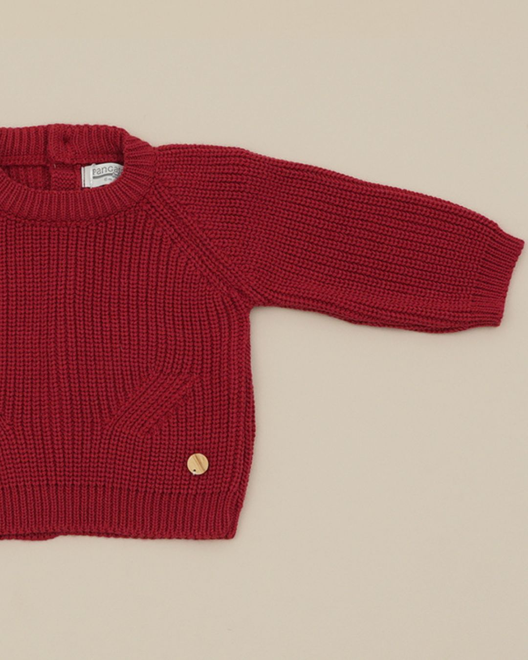 Jersey Punto Perlado Granate Cereza 🧶 Pearl Knit - Pangasa Baby