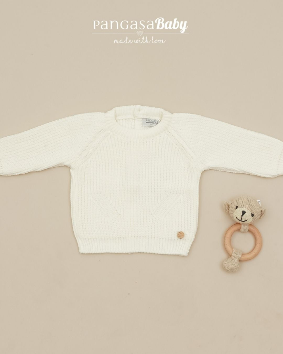 Jersey Punto Perlado Marfil 🧶 Pearl Knit - Pangasa Baby