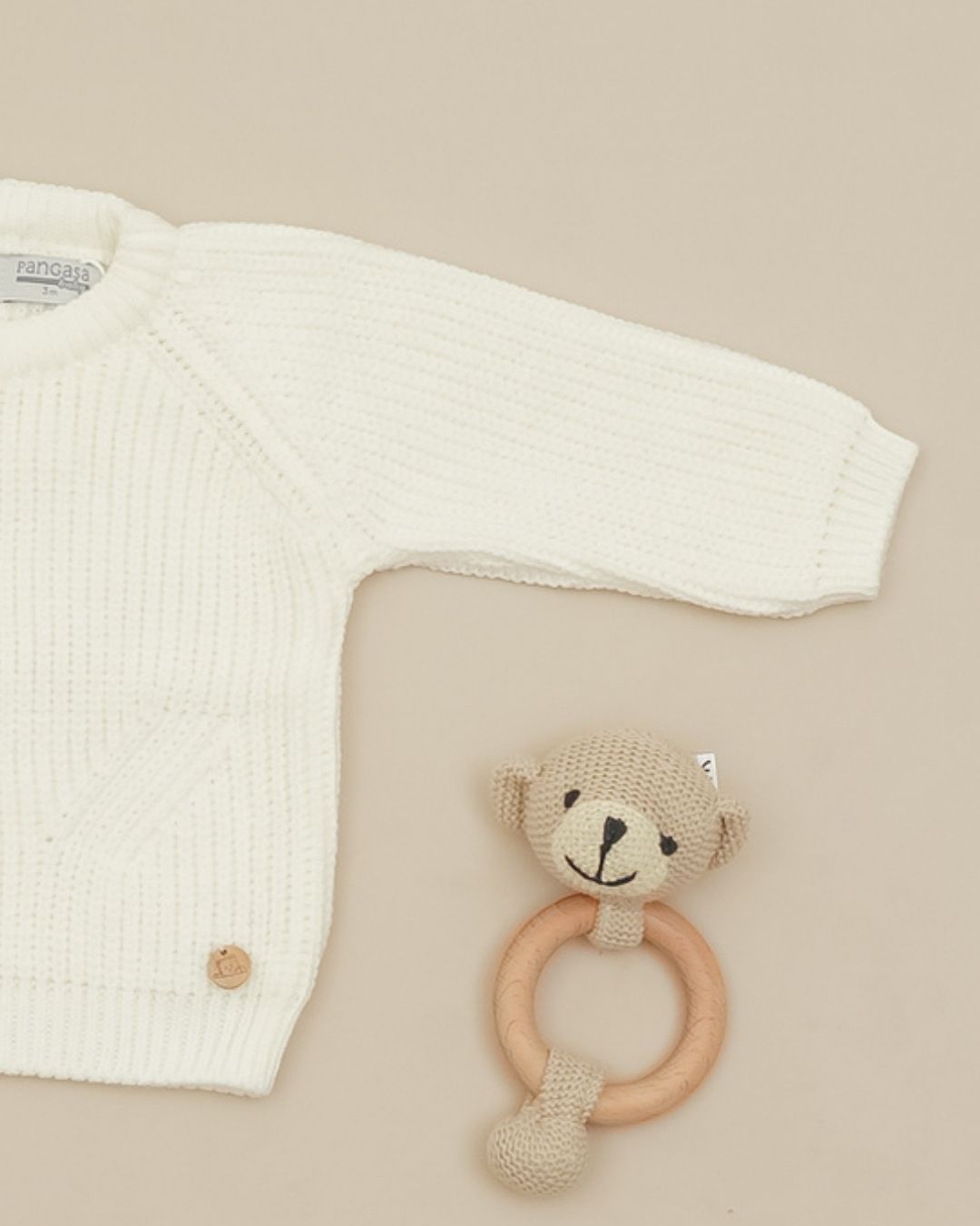 Jersey Punto Perlado Marfil 🧶 Pearl Knit - Pangasa Baby