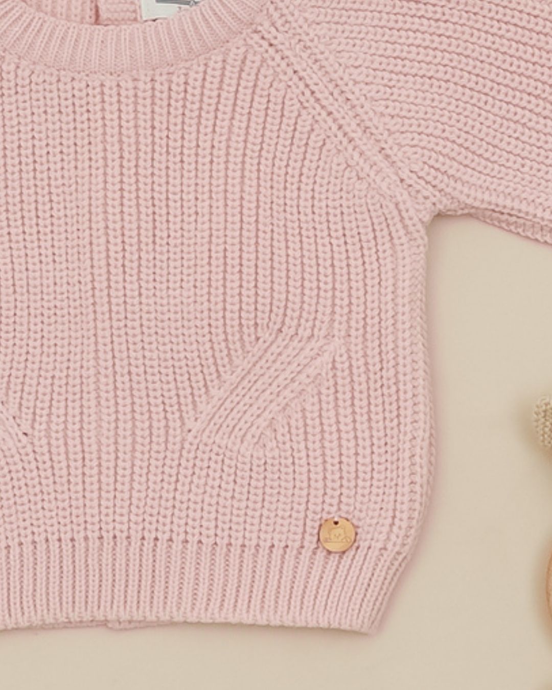 Jersey Punto Perlado Rosa Empolvado 🧶 Pearl Knit - Pangasa Baby