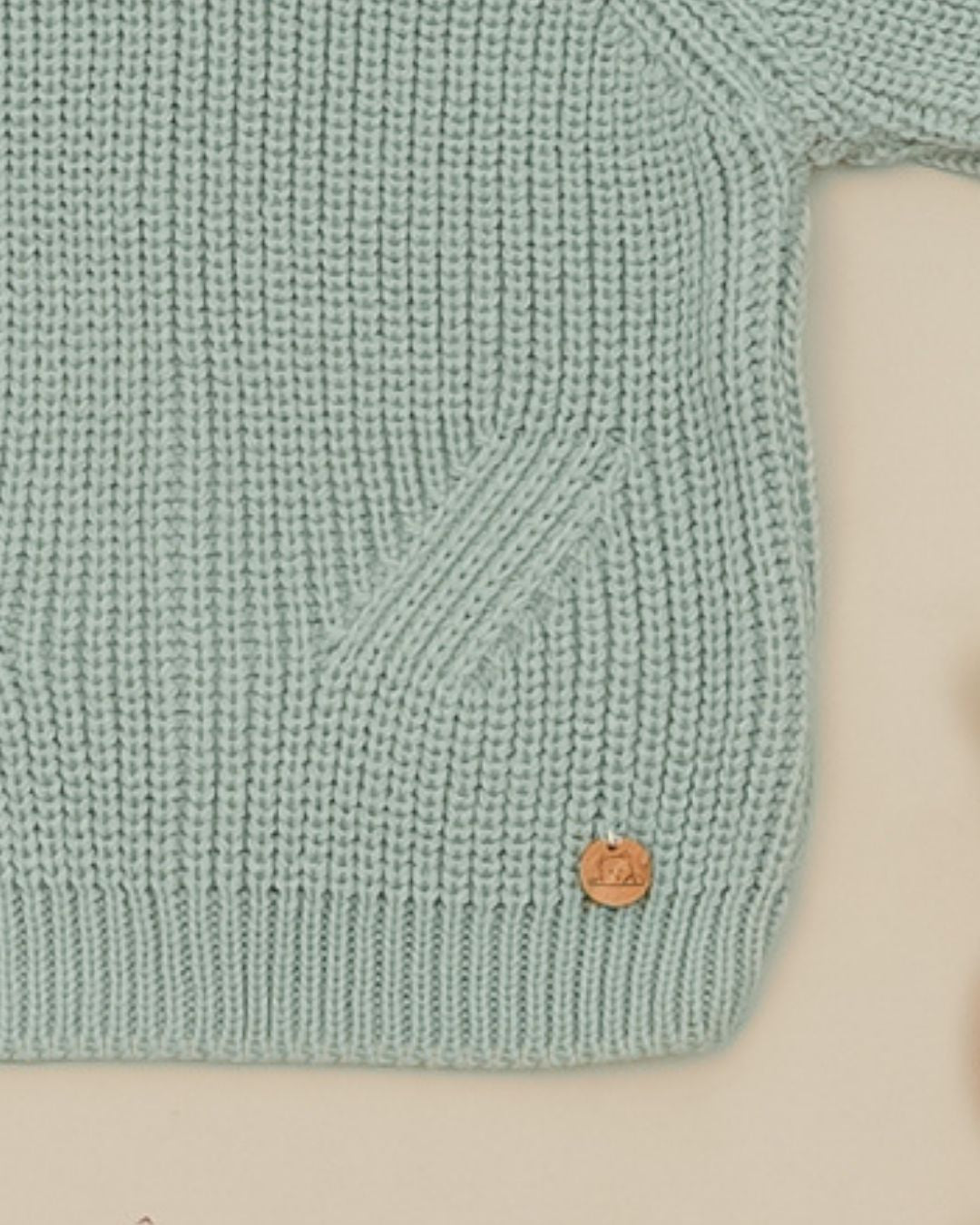 Jersey Punto Perlado Verde Mint 🧶 Pearl Knit - Pangasa Baby