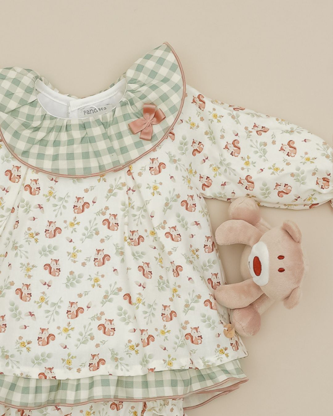 Jesusin Con Braguita Ardilla Verde Empolvado - Pangasa Baby