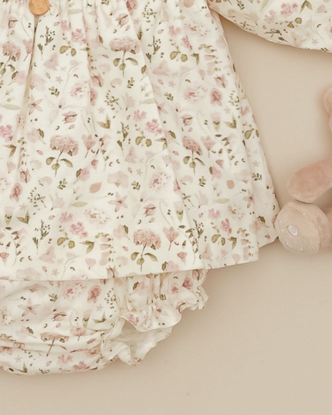 Jesusin Con Braguita Flores Rosa Vintage - Pangasa Baby