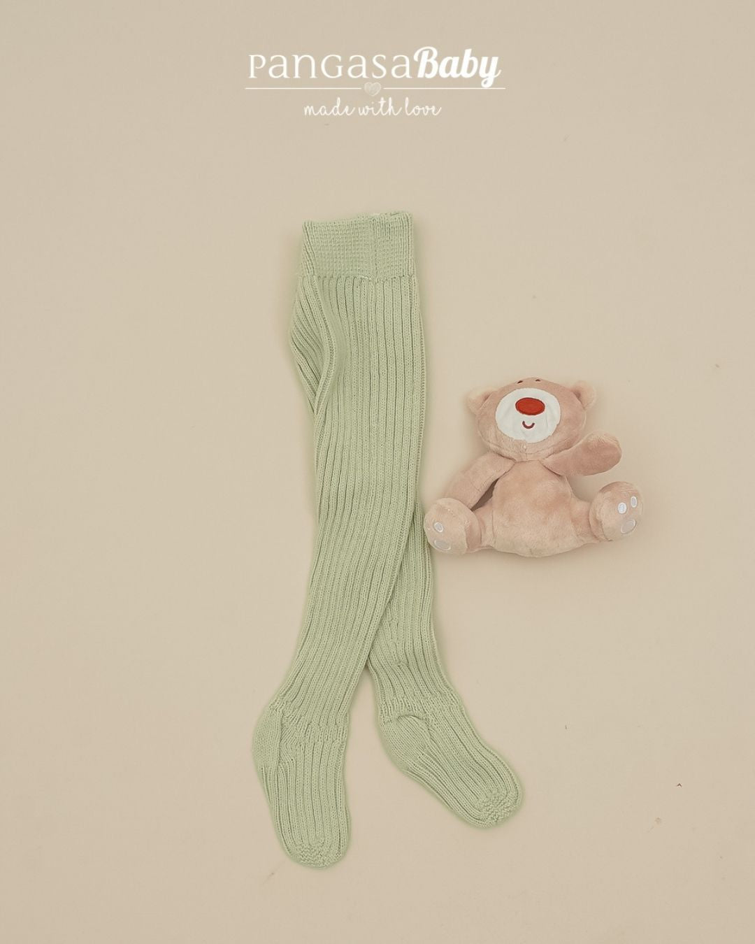 Leotardo Punto Canale Verde Hoja - Pangasa Baby