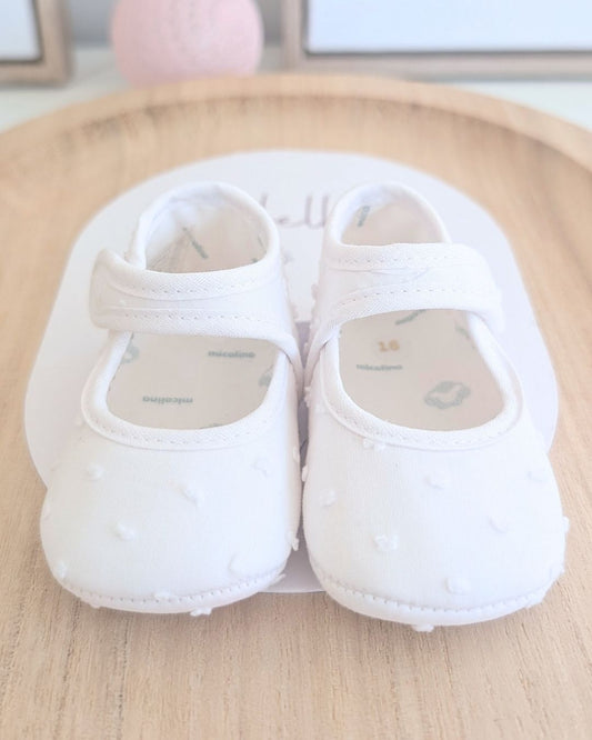 Merceditas PLUMETI Blanco ART.4640P - Micolino