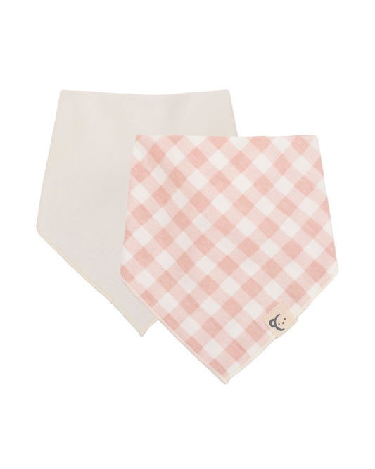 Pack 2 Baberos Pico Vichy Rosa - Calamaro