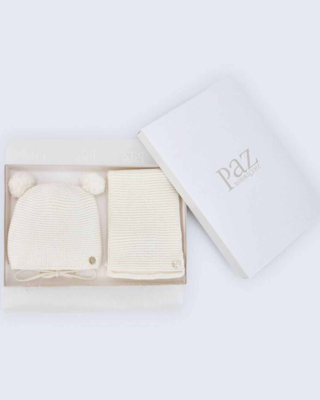 Conjunto Gorro y Bufanda Crudo - Paz Rodriguez