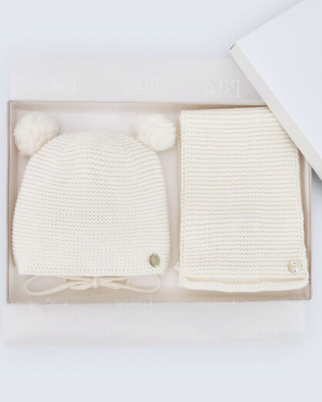 Conjunto Gorro y Bufanda Crudo - Paz Rodriguez