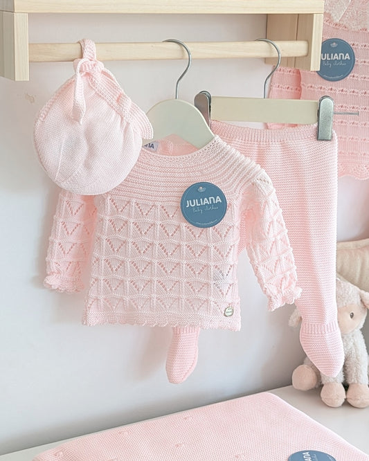 Conjunto Polaina Uves Canesu Rosa - Juliana