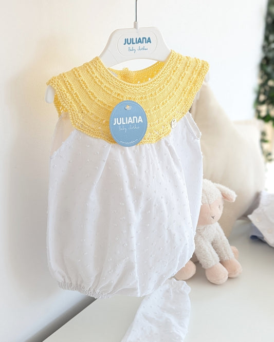 Pelele Cuerpo Punto Plumeti Amarillo - Juliana