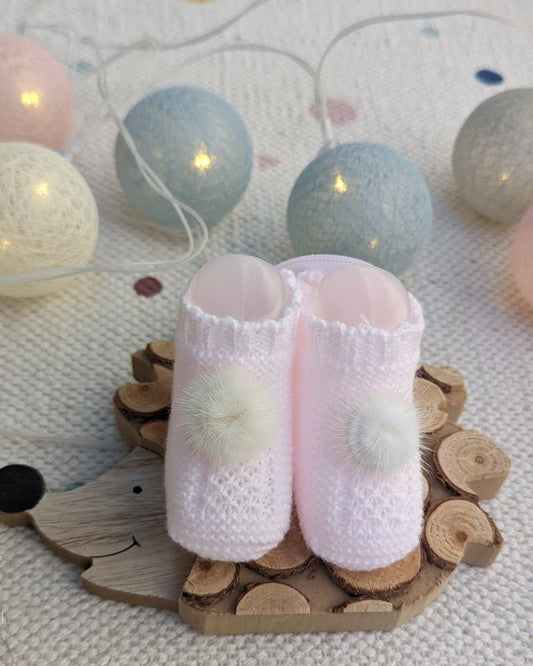 Bota Pompon Rosa - Juliana