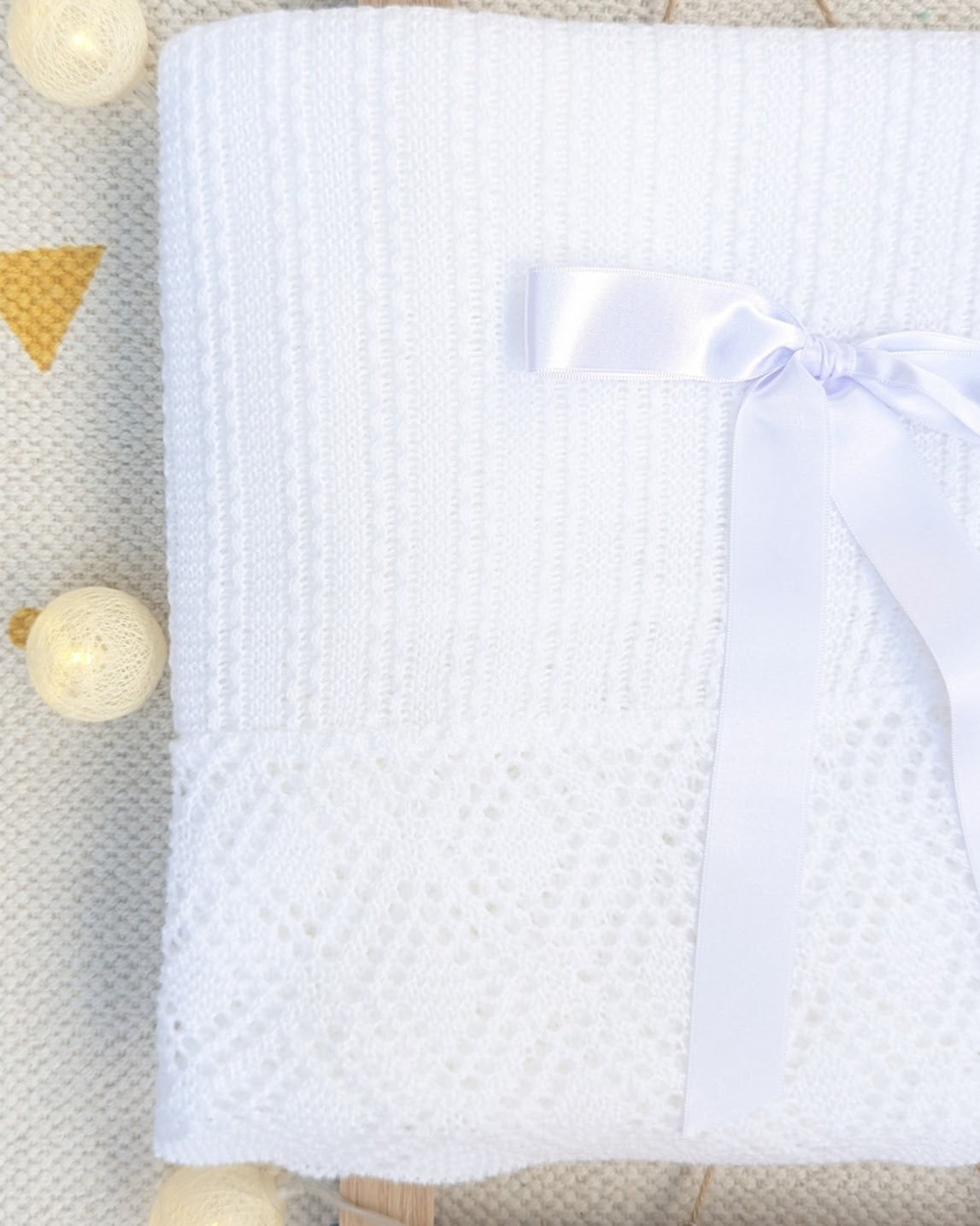 Chal bebe Trenzas Blanco - Juliana