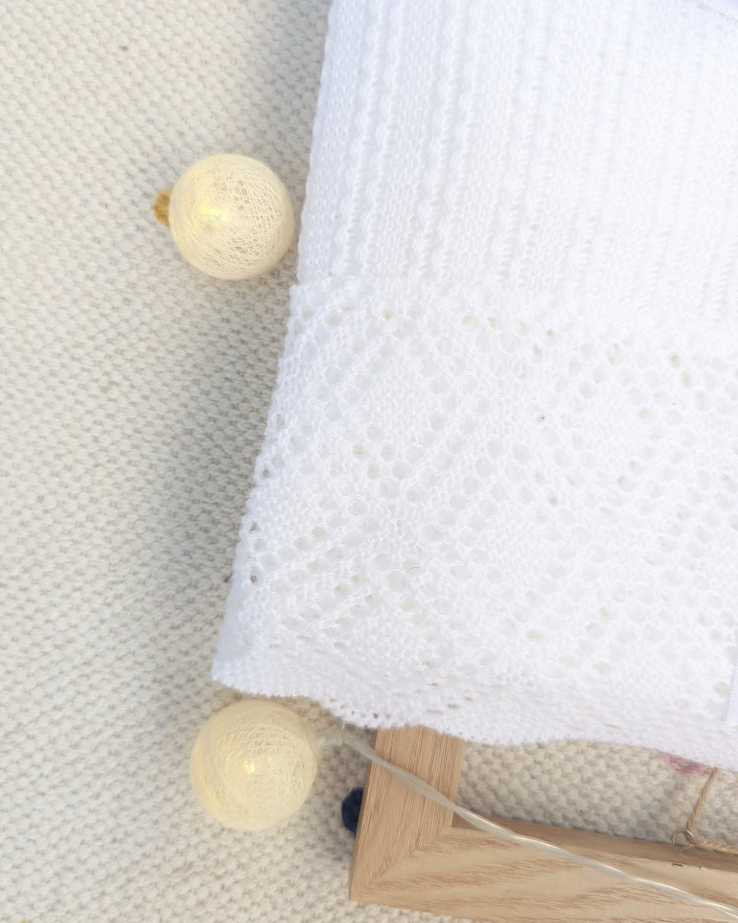 Chal bebe Trenzas Blanco - Juliana