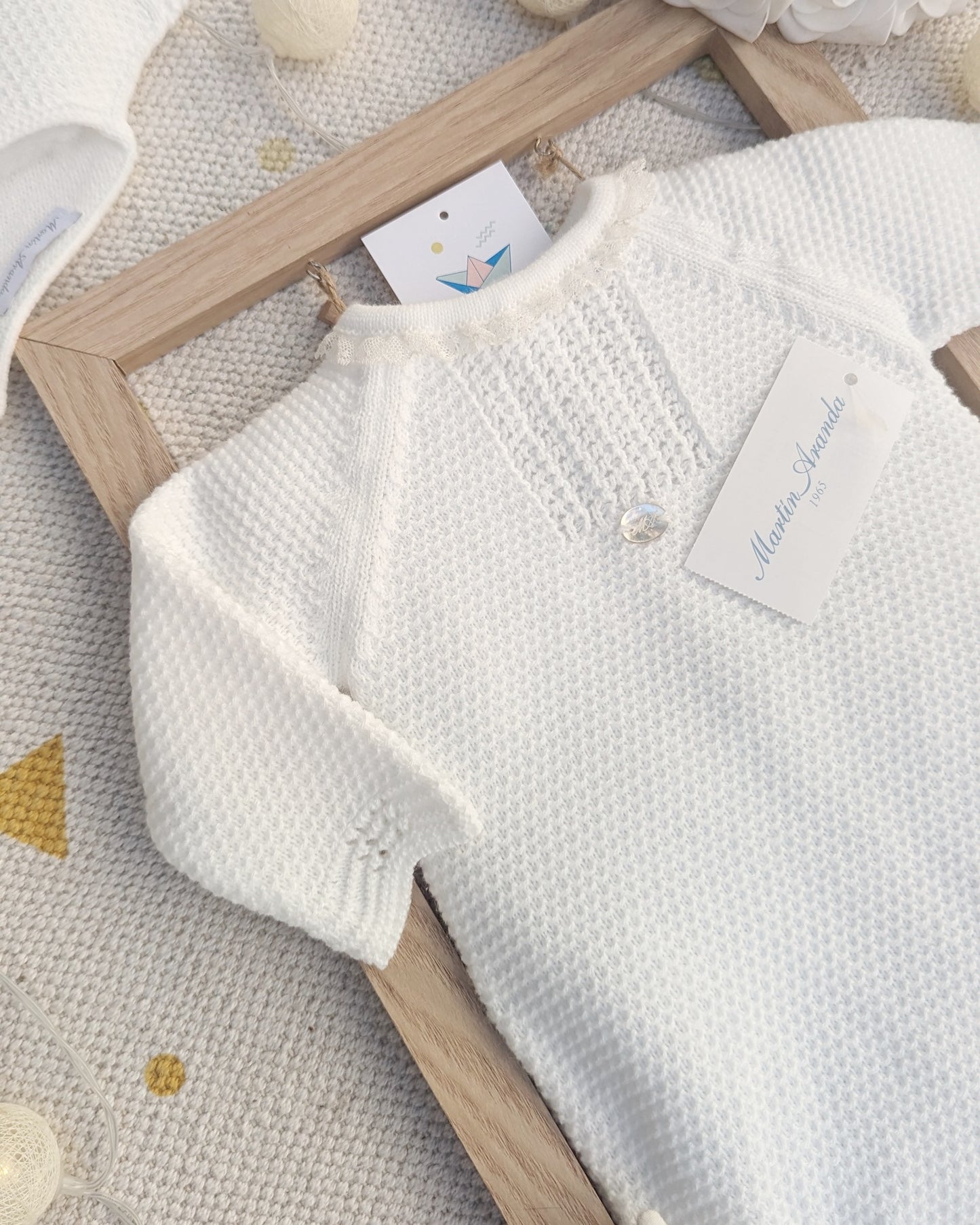 Pelele bebé unisex Marfil - Martín Aranda