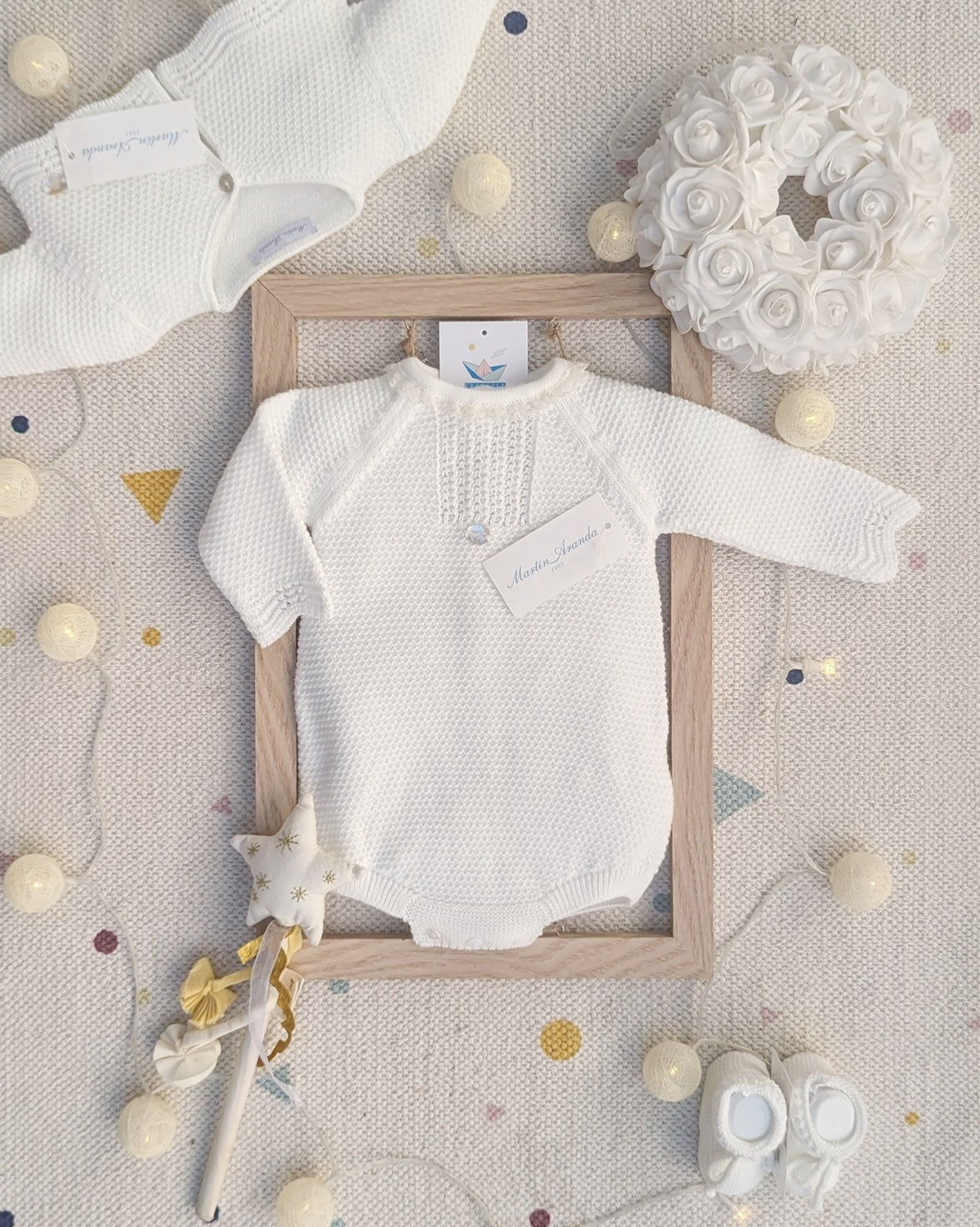 Pelele bebé unisex Marfil - Martín Aranda