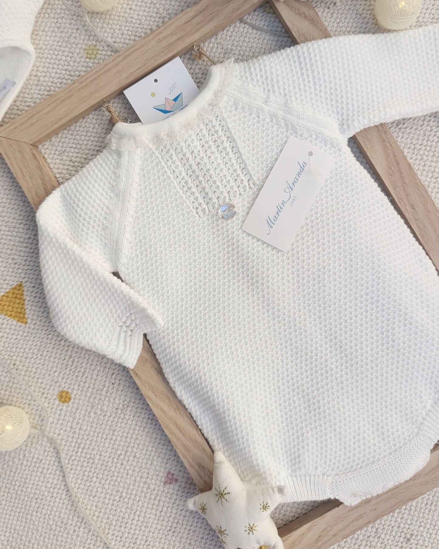 Pelele bebé unisex Marfil - Martín Aranda