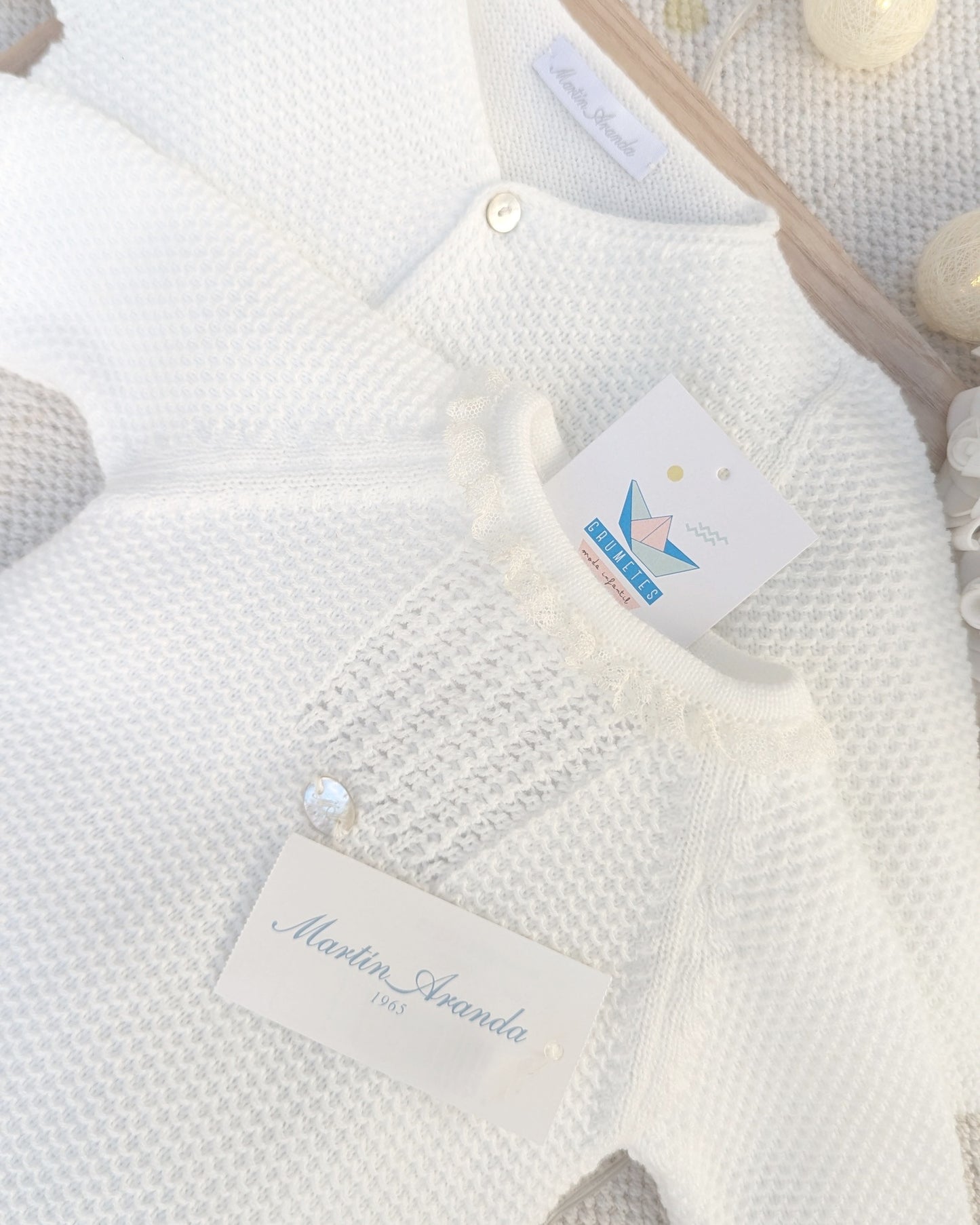 Pelele bebé unisex Marfil - Martín Aranda