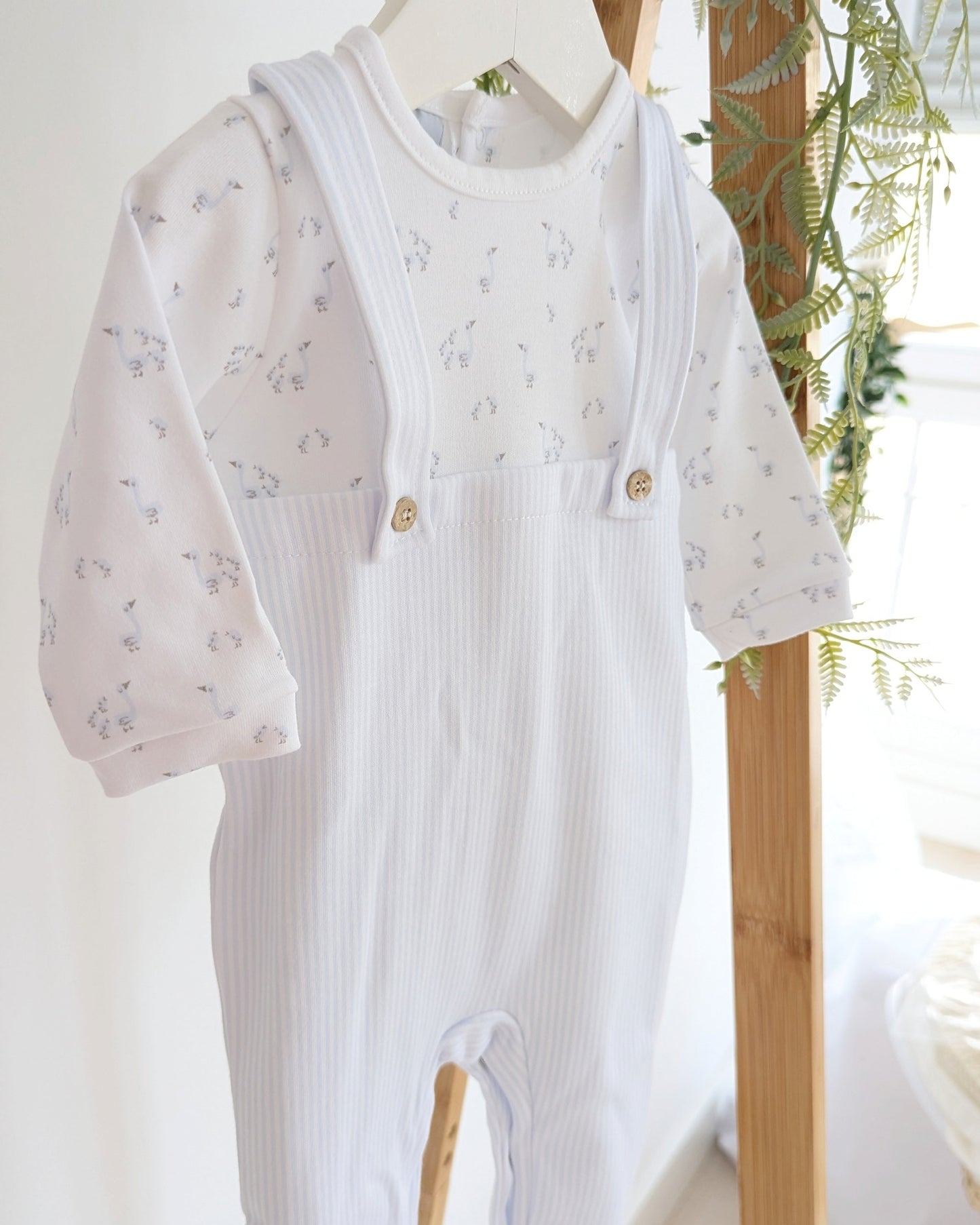 Pelele Enterizo Tirantes Roble Celeste - Babidu