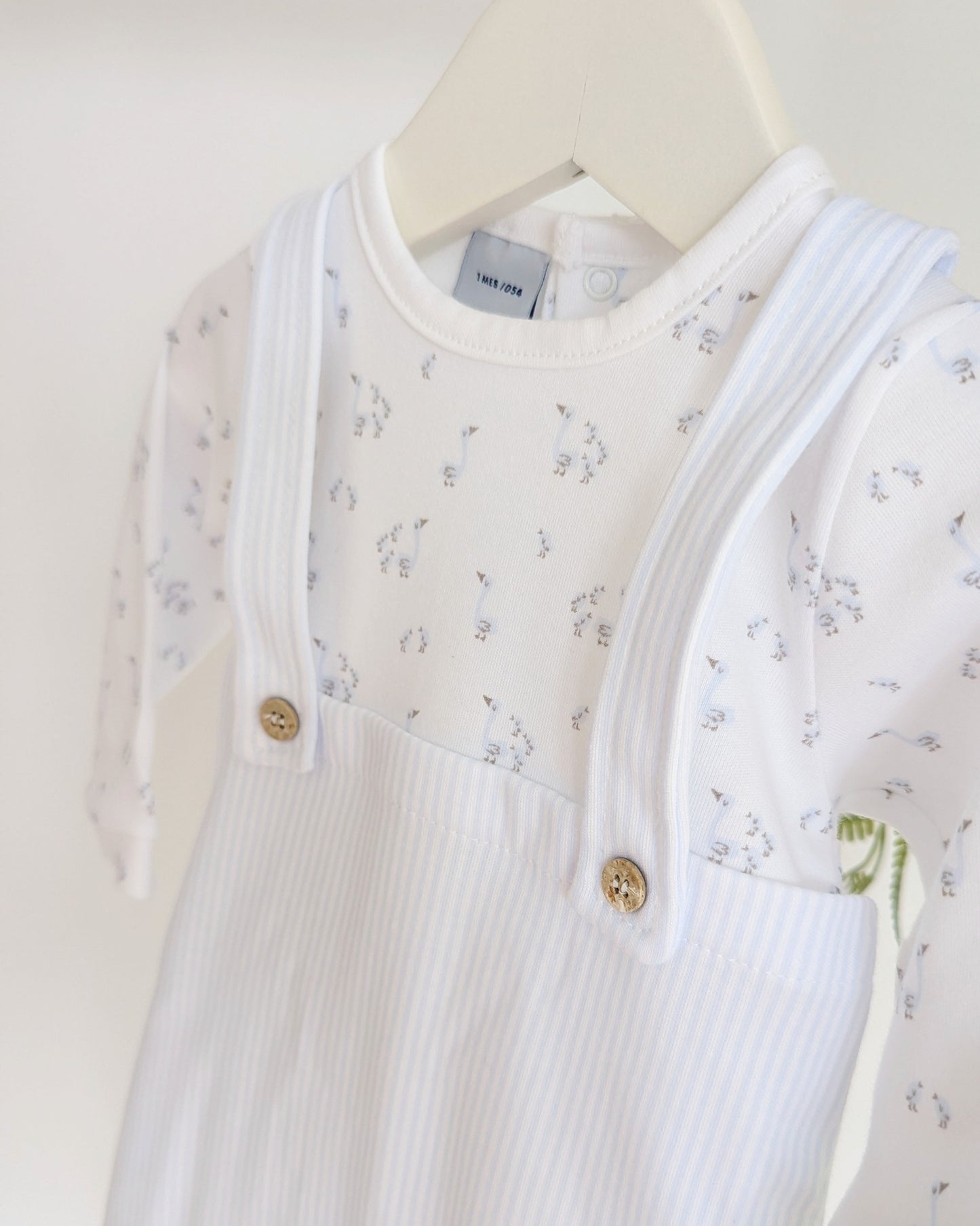 Pelele Enterizo Tirantes Roble Celeste - Babidu