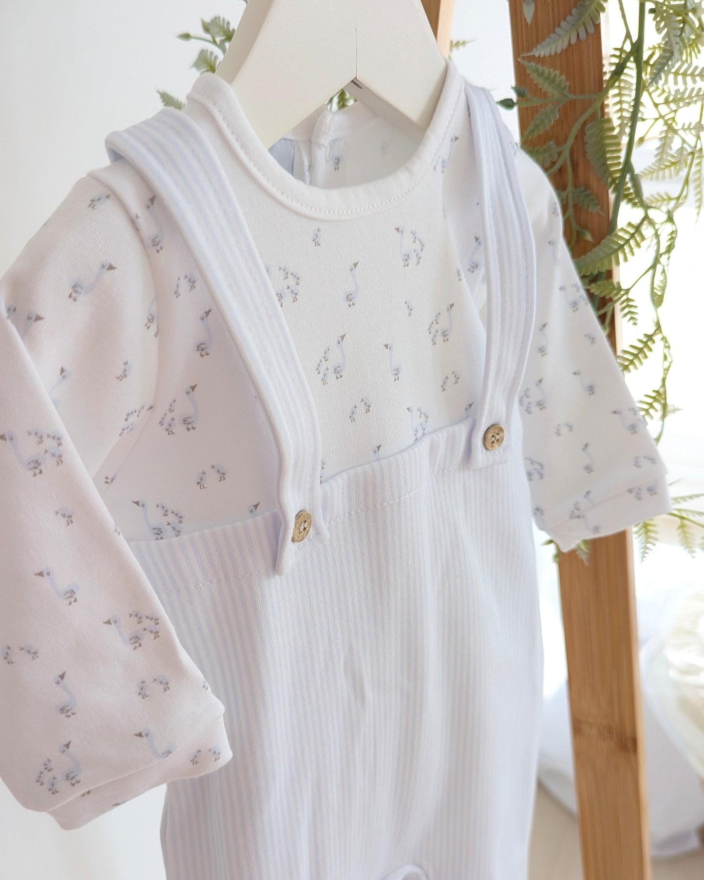 Pelele Enterizo Tirantes Roble Celeste - Babidu