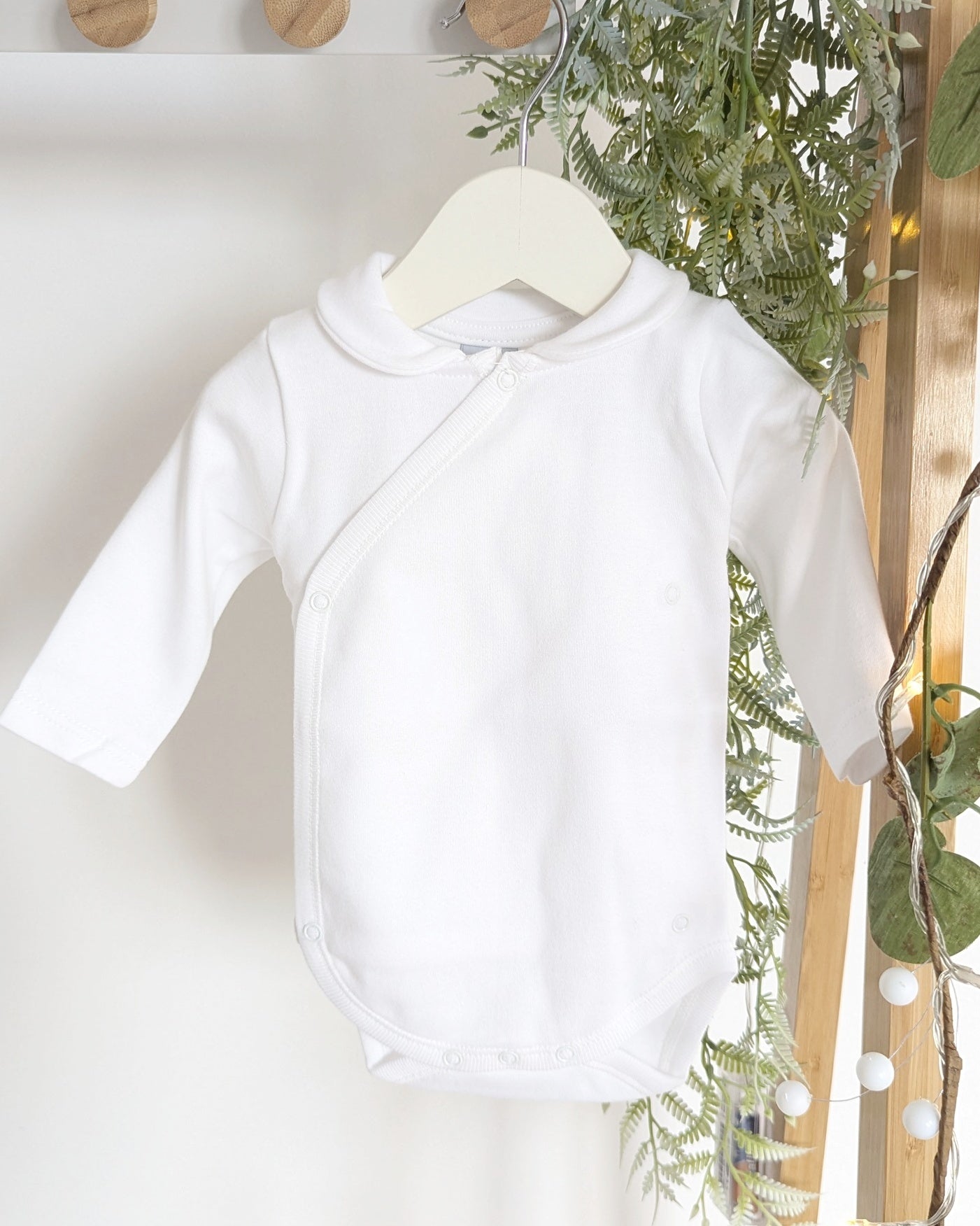 Body Cruzado Cuello Bebé Blanco - Babidu