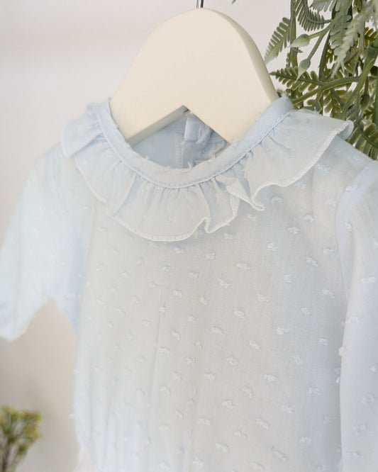 Body Camisa Plumeti Celeste - Calamaro