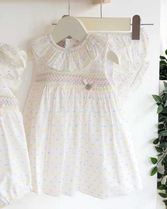 Vestido Con Braguita Nido de Abeja Bico - Paz Rodriguez