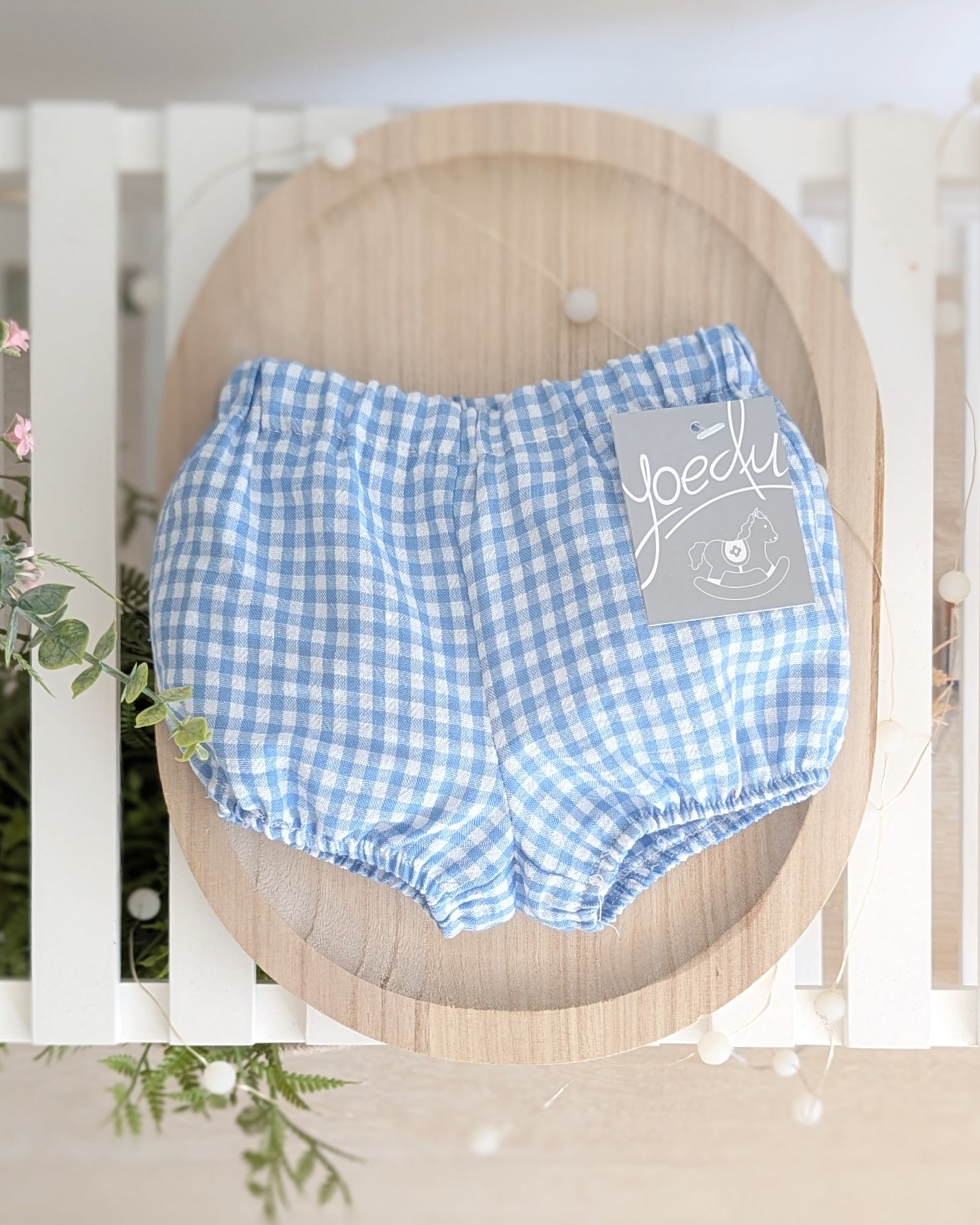 Pantalón Vichy Celeste - Yoedu