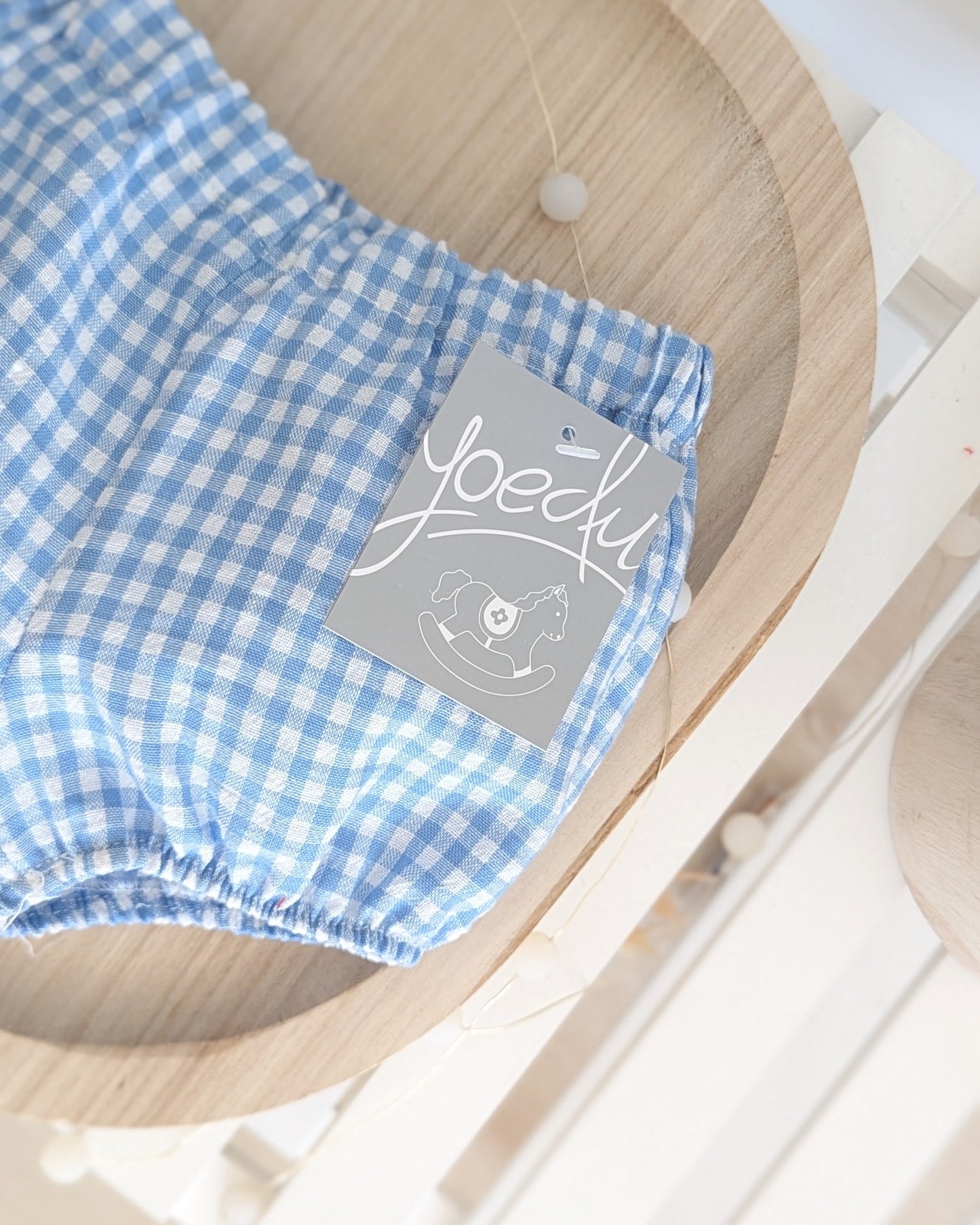 Pantalón Vichy Celeste - Yoedu