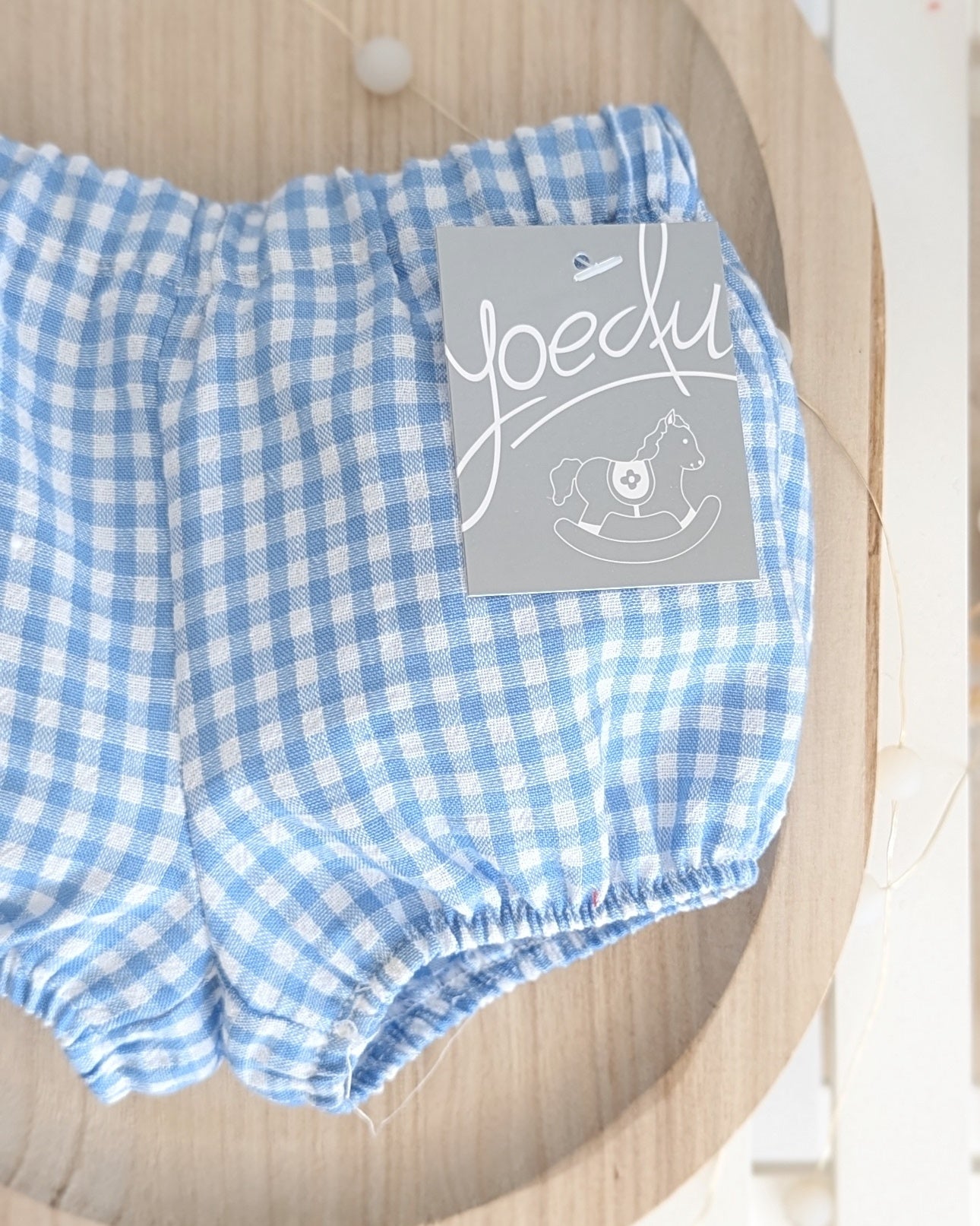 Pantalón Vichy Celeste - Yoedu