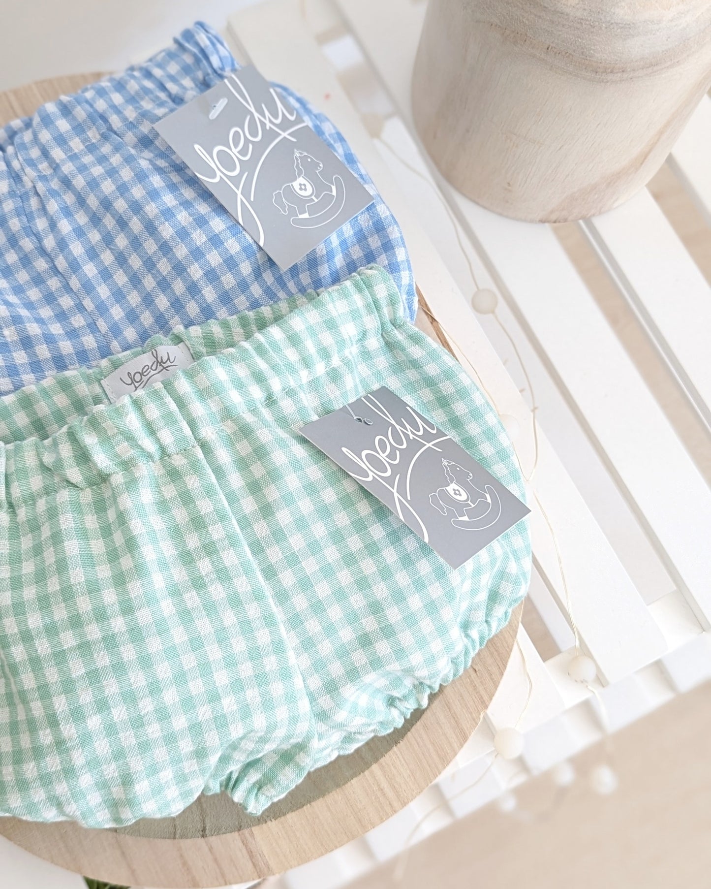 Pantalón Vichy Celeste - Yoedu