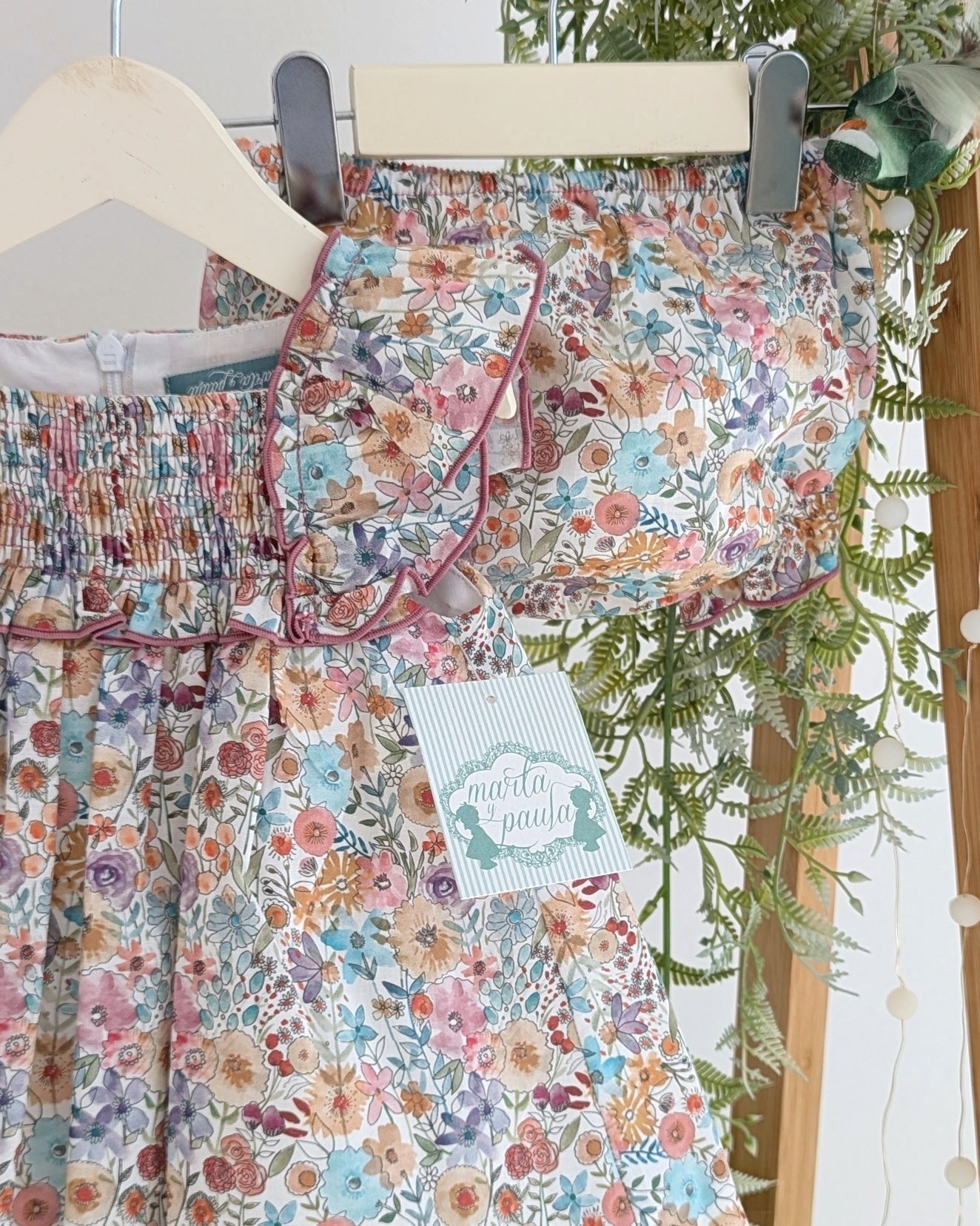 Vestido Con Braguita Flores Familia Piscis - Marta y Paula