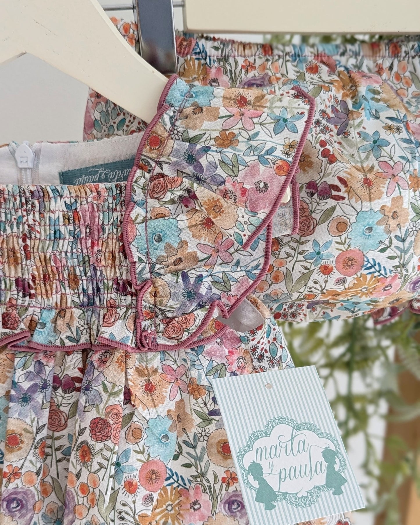 Vestido Con Braguita Flores Familia Piscis - Marta y Paula