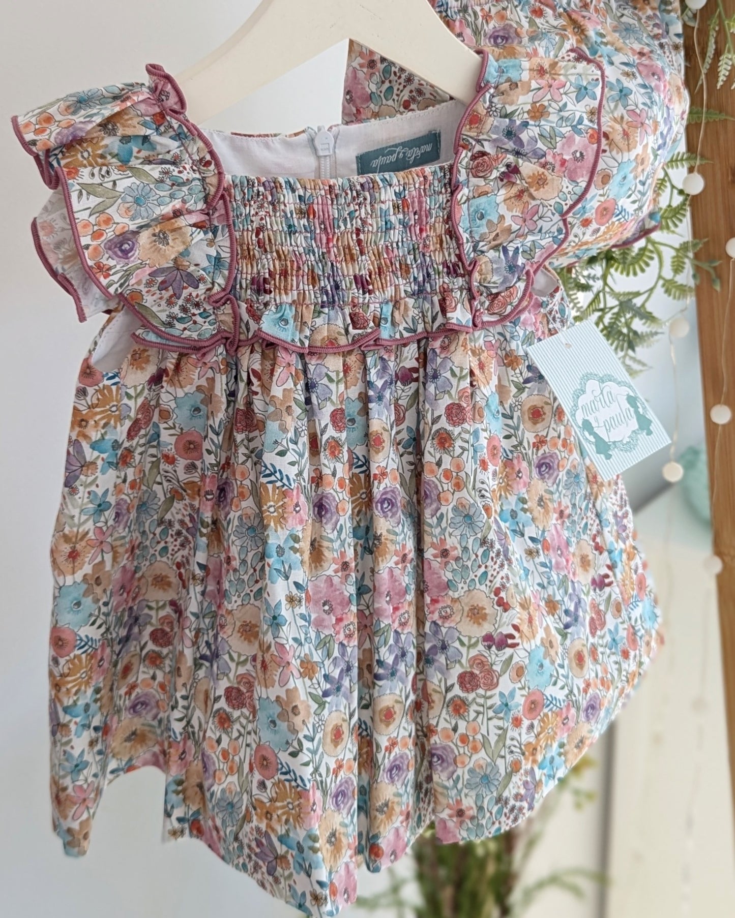 Vestido Con Braguita Flores Familia Piscis - Marta y Paula