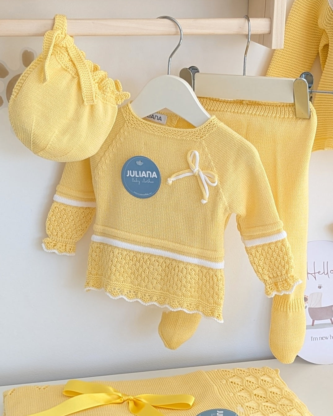 Conjunto Polaina Recogidas Amarillo - Juliana