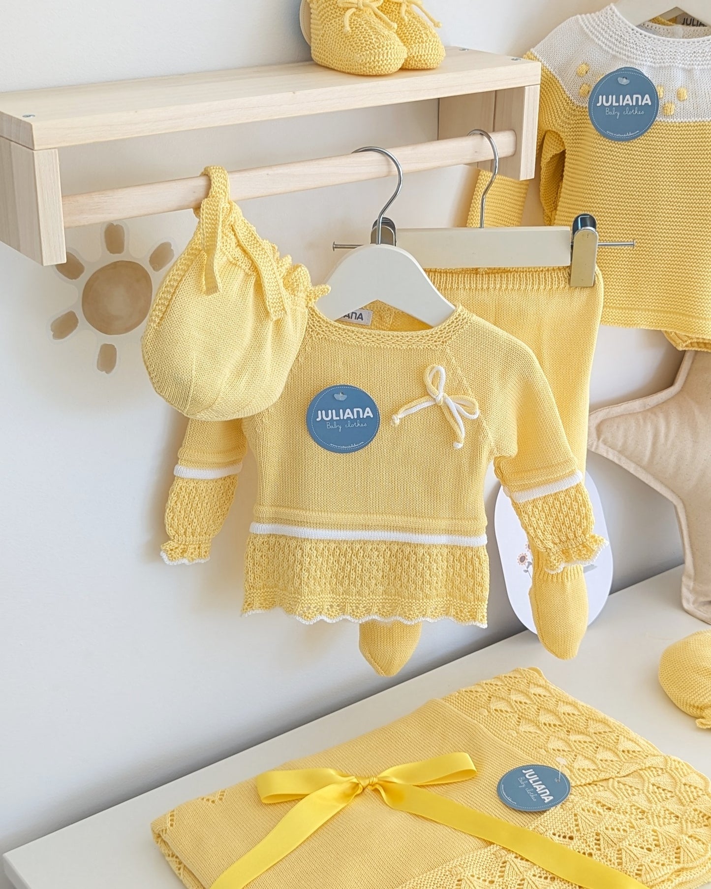 Conjunto Polaina Recogidas Amarillo - Juliana