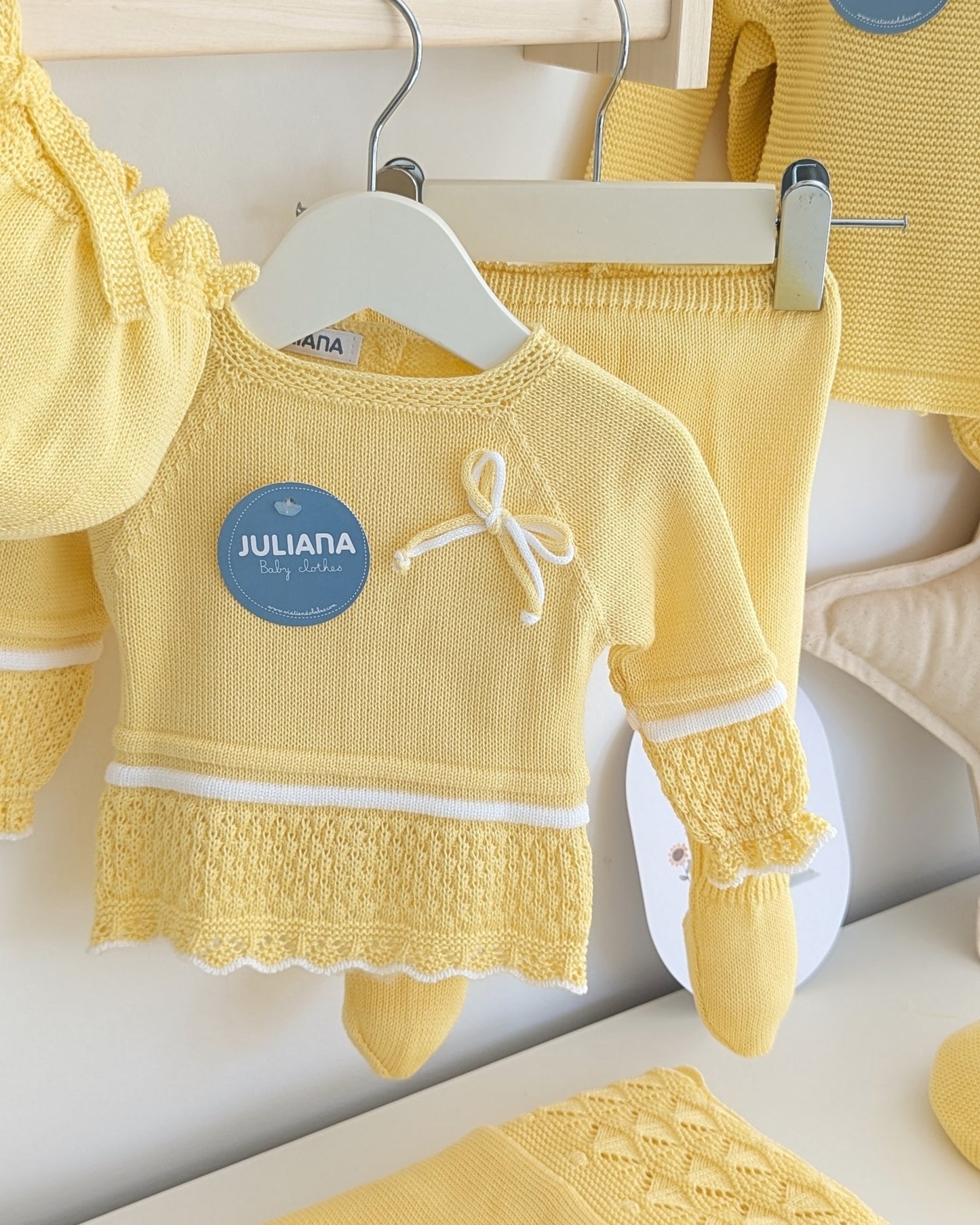Conjunto Polaina Recogidas Amarillo - Juliana