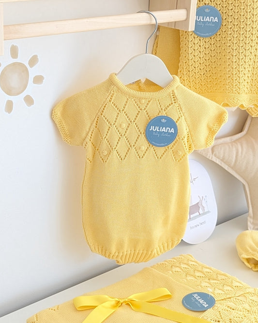 Pelele Punto Rombos Amarillo - Juliana