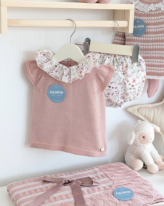 Conjunto Braguita Florecitas Maquillaje- Colección Siroco Juliana