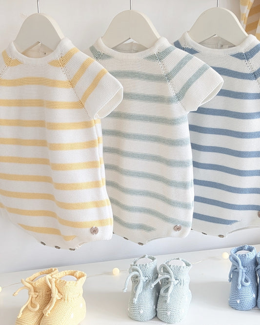 Pelele Punto Rayas Capri Verde Salvia - Martin Aranda