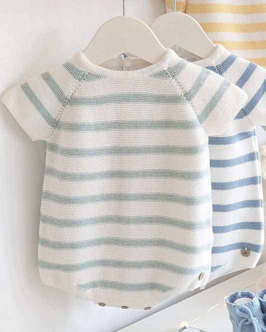 Pelele Punto Rayas Capri Verde Salvia - Martin Aranda