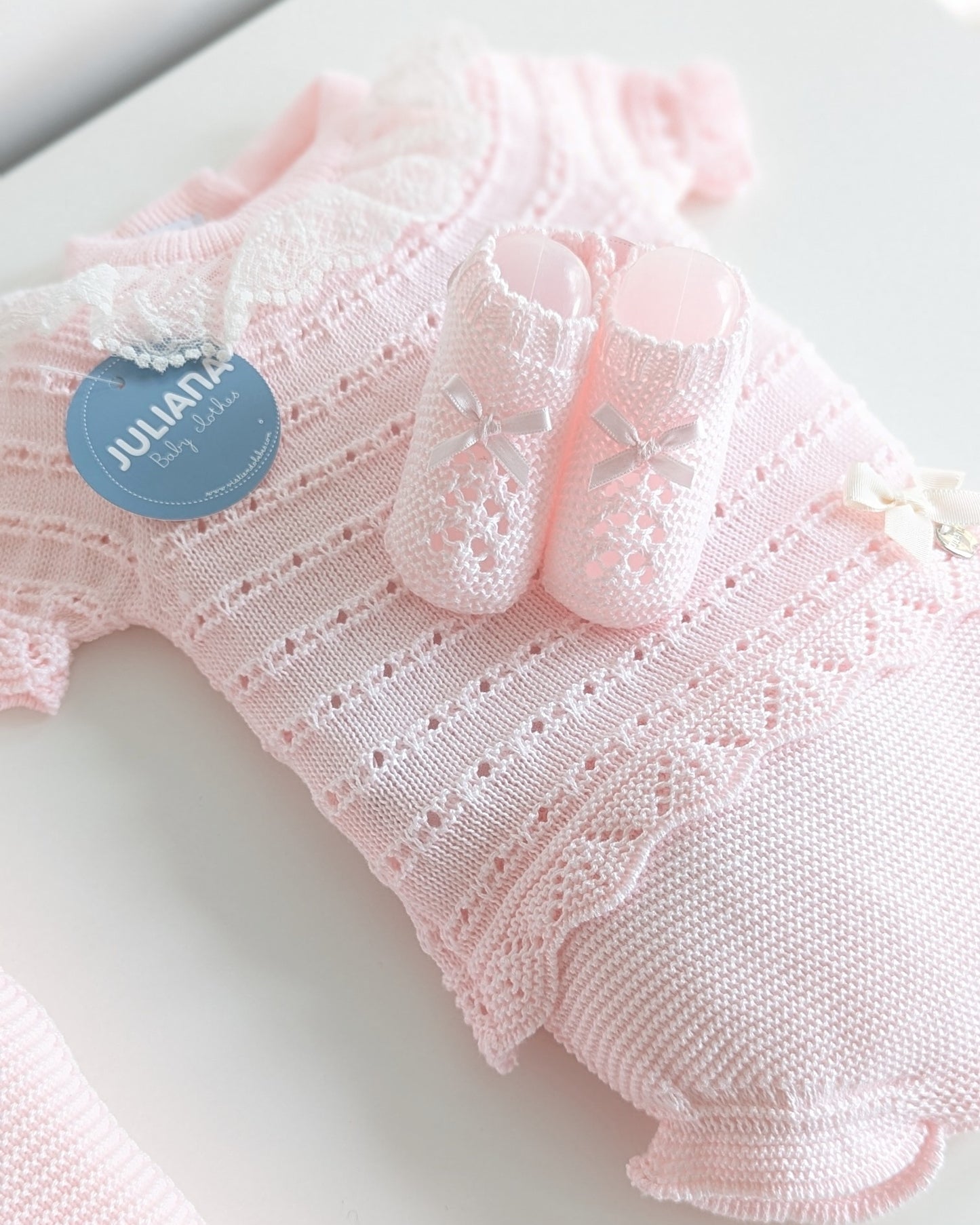 Conjunto Braga Punto Pasacintas Rosa - Colección Etesio de Juliana