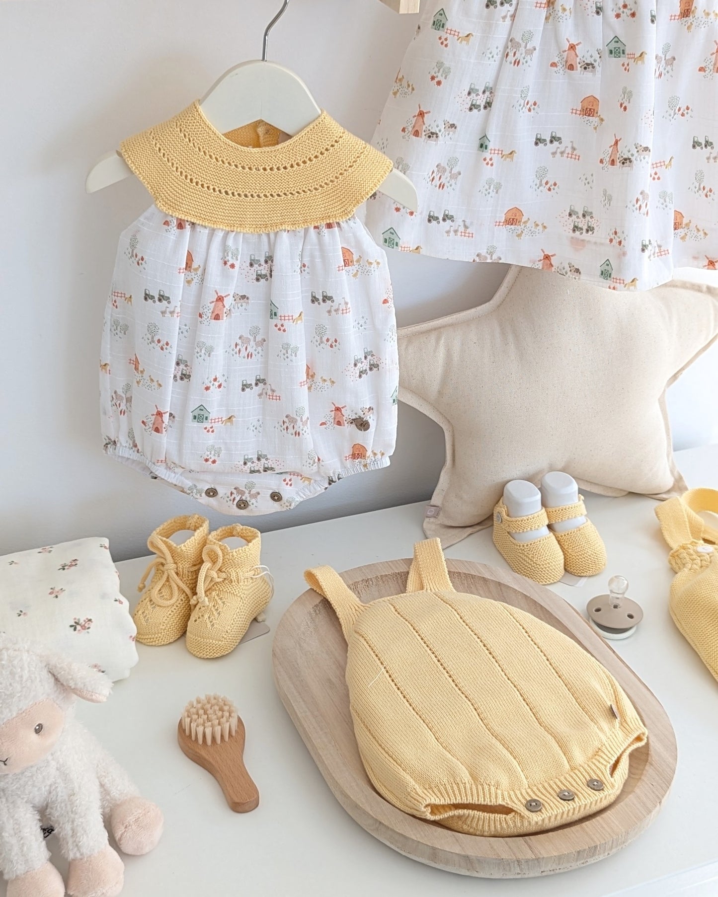 Pelele Punto Tela Melara Amarillo - Martin Aranda