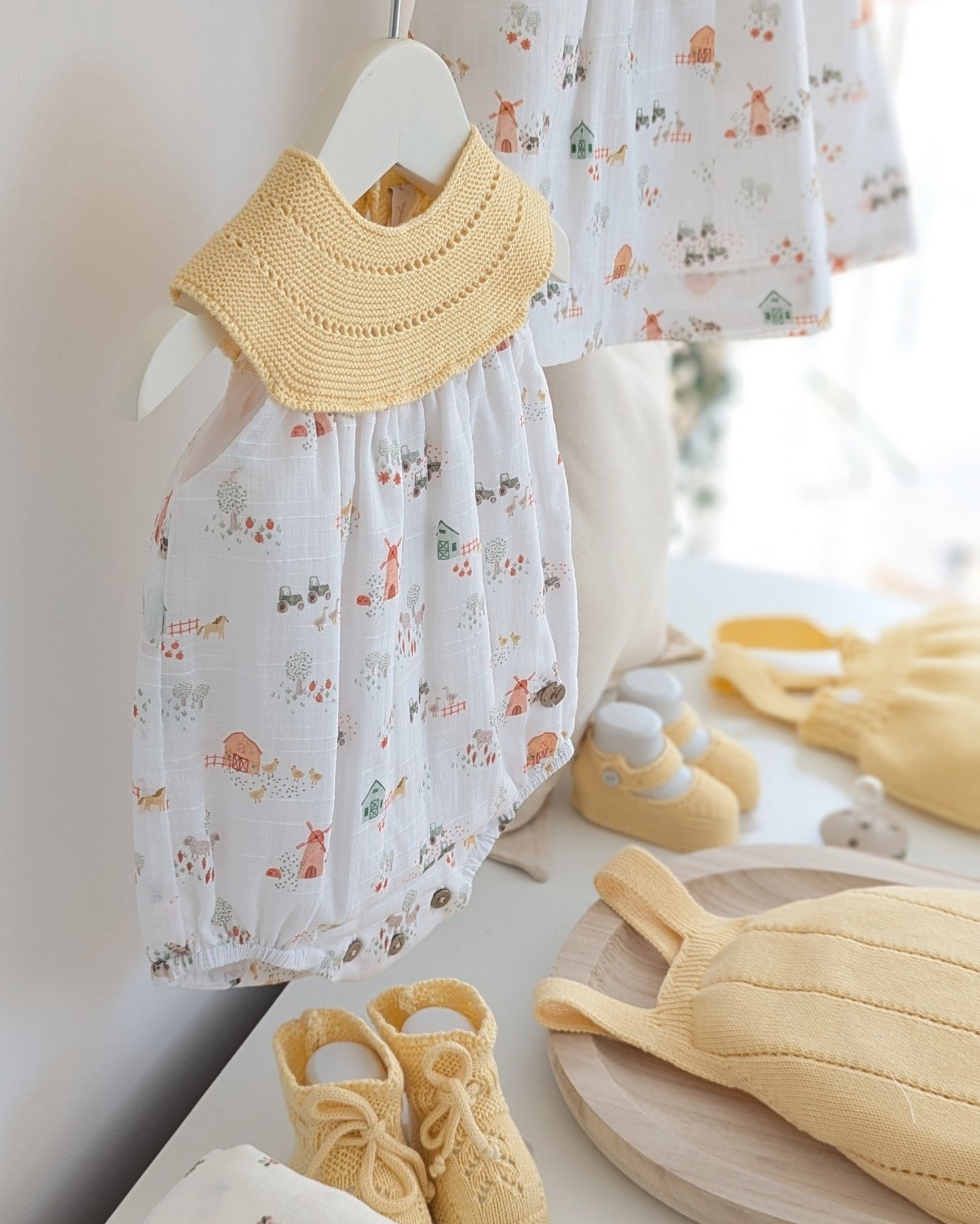 Pelele Punto Tela Melara Amarillo - Martin Aranda